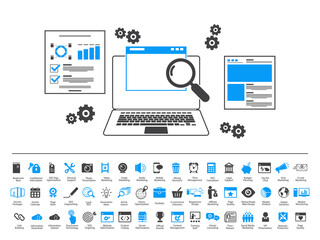 Set of SEO and Development icons	
