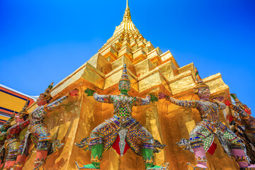 Wat Phra Kaew Ancient temple in bangkok Thailand 