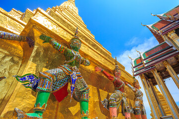 Wat Phra Kaew Ancient temple in bangkok Thailand 