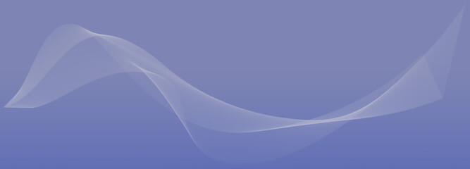 Abstract white swirl wave. Transparent veil texture. Modern trendy banner or poster design.