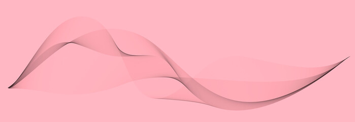 Abstract white swirl wave. Transparent veil texture. Modern trendy banner or poster design.