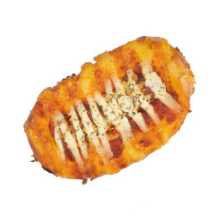 cake,jam,chicken,advertising,tasty,bakery,pizza,hamburger,bun,sesame,white,isolated,background,food,brown,meal,closeup,healthy,bread,slice,pastry,fresh,loaf,dessert,wheat,grain,sweet,delicious,flour,o