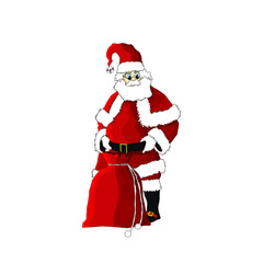 santa claus isolated on white background