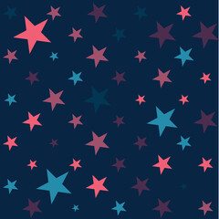 Abstract seamless geometric pattern of diagonal stars. Vector illustration