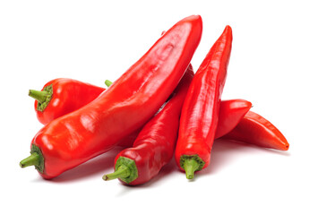 Fresh red pepper on white background