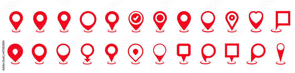 Poster map pin icon. location pin place marker. location icon. map marker pointer icon set. gps location sy