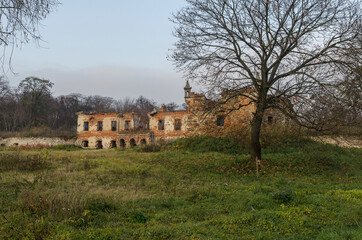 Fototapeta na wymiar Włostów -ruiny Pałacu rodziny Karskich