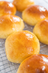 Baking brioche buns
