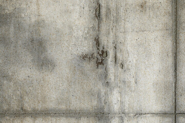 Grey concrete wall. Clay wall texture with cracks and imperfections. Modern interior concept