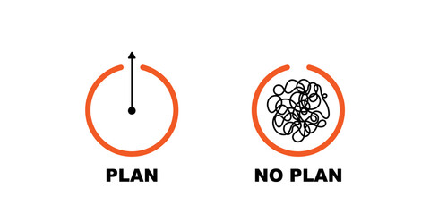 Conceptual illustration of existing plan and no plan © tutti_frutti