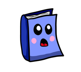 Stylized Cartoon Surprised Book