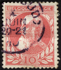 Postage stamps of the Belgium. Stamp printed in the Belgium. Stamp printed by Belgium.