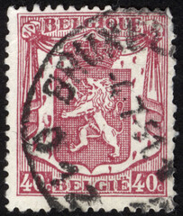 Postage stamps of the Belgium. Stamp printed in the Belgium. Stamp printed by Belgium.