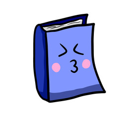 Stylized Cartoon Book Wants a Kiss
