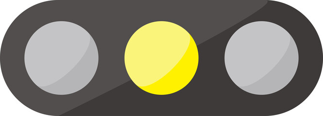 信号機。黄色信号の交通に関するベクターイラスト。