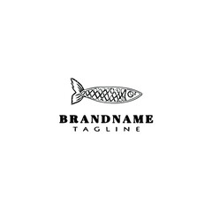 fish logo cartoon icon design template isolated vector illustration