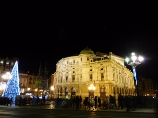 Fototapeta premium Estampas navideñas por las calles de Bilbao, España.