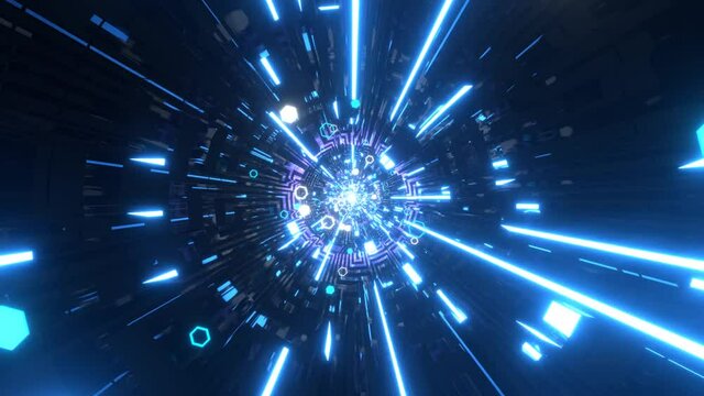 VJ トンネル ナイトクラブ ディスコ ゲーム 青 [ループ対応] [別Verあり]