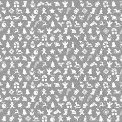 seamless christmas background consists of icons