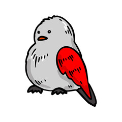 Hand drawn bird. Vector illustration