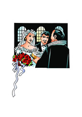 wedding celebration illustration