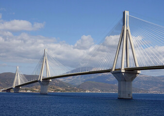 Obraz premium Greece. Rio-Antirro Briddge over the Golf of Corinth