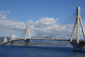 Greece. Rio-Antirro Briddge over the Golf of Corinth