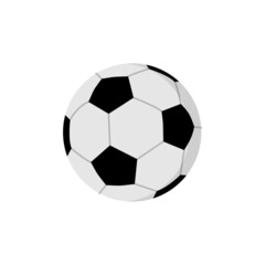 Football or soccer ball. Flat style for graphic and web design, logo. 