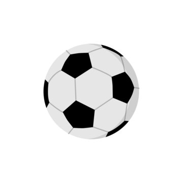 Football or soccer ball. Flat style for graphic and web design, logo. 