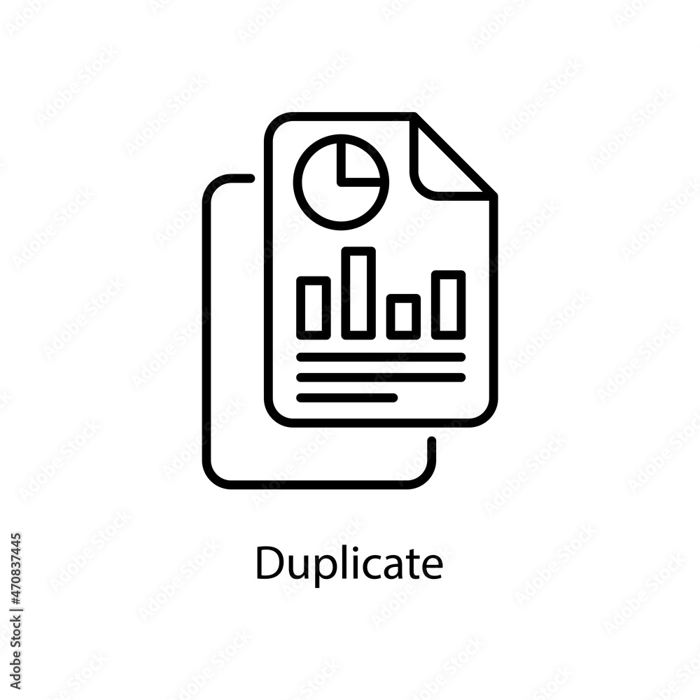 Poster duplicate vector outline icon design illustration. web and mobile application symbol on white backgr