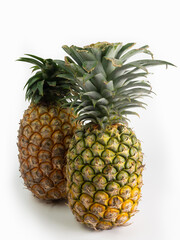 Fototapeta premium Ripe pineapple isolated on white background.
