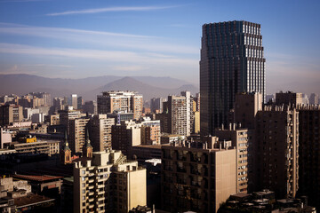 city skyline, Santiago