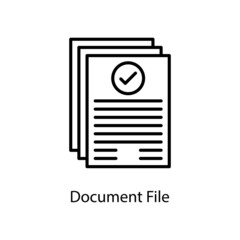 Document File vector outline Icon Design illustration. Web And Mobile Application Symbol on White background EPS 10 File