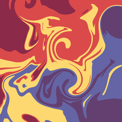 Colourful marble vector background pattern.  Liquid dynamic lined gradient waves.