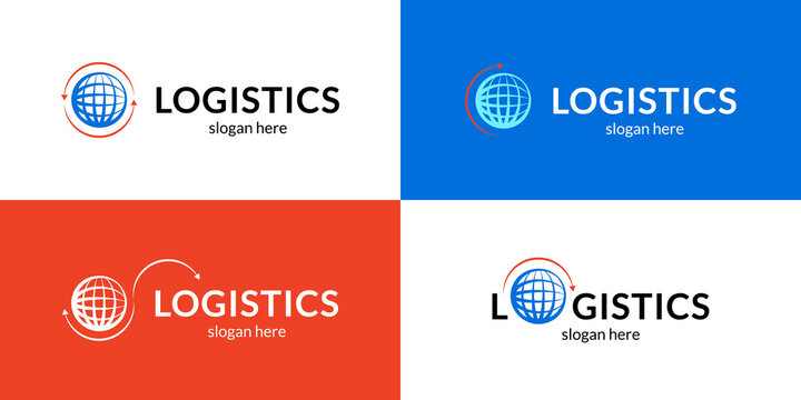 Logistics logo set