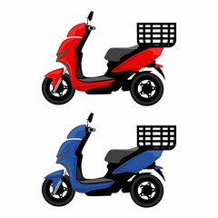 Vector illustration delivery scooter