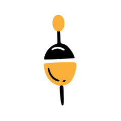 Doodle style fishing float. Fishing tool, hobby. Vector illustration isolated on white background. © Ekaterina Chemakina