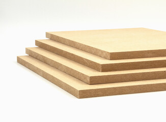 Mdf boards placed in the shape of stairs. They are intended for indoor use.