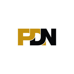 PDN letter monogram logo design vector