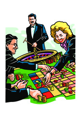 casino playing illustration