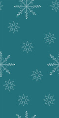 Seamless winter pattern with falling snowflakes. Suitable for textiles, textures, wallpaper, wrapping paper. Children's print