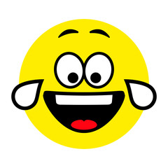 Smiley face. Emoji icon vector. Emoticon sign. Positive emotions. Vector illustration.