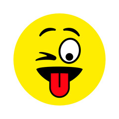 Smiley face. Emoji icon vector. Emoticon sign. Positive emotions. Vector illustration.