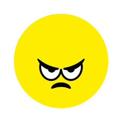 Angry face. Emoji icon vector. Emoticon sign. Negative emotions. Vector illustration.
