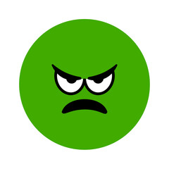 Angry face. Emoji icon vector. Emoticon sign. Negative emotions. Vector illustration.