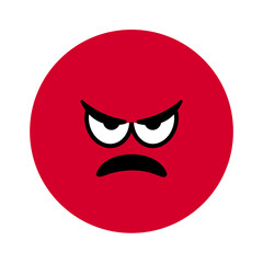 Angry face. Emoji icon vector. Emoticon sign. Negative emotions. Vector illustration.