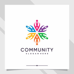 Community logo design template with creative concept part two