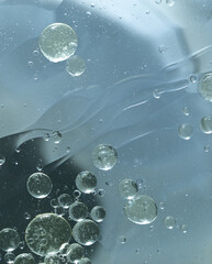 Abstract blue water bubbles background