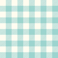 Wallpaper murals Turquoise Classic Gingham background, seamelss vector vichy pattern
