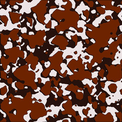 Cow skin pattern texture repeating seamless sundial brown doodle art. Fashionable print. Fashion and stylish background for runner carpet, rug, scarf, curtain, pillow, t shirt, template, web design